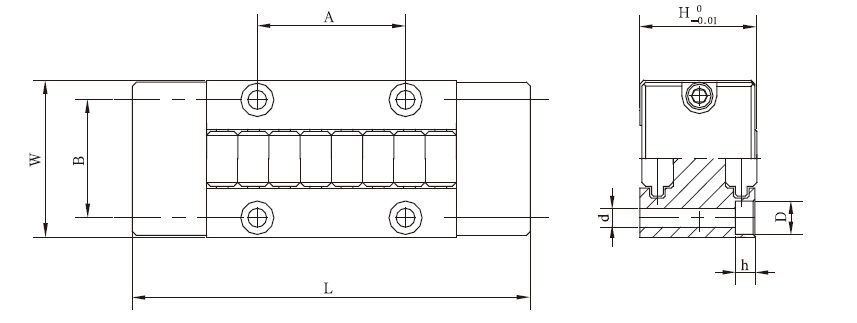 GZD40x132滾柱導(dǎo)軌塊